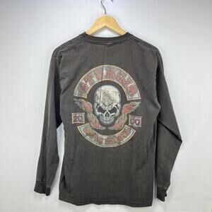 Vintage 2000 Sturgis Skull Sun Faded Biker Shirt Medium
